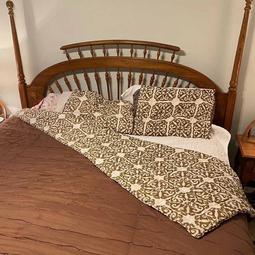 West Elm King comforter and 2 standard shams